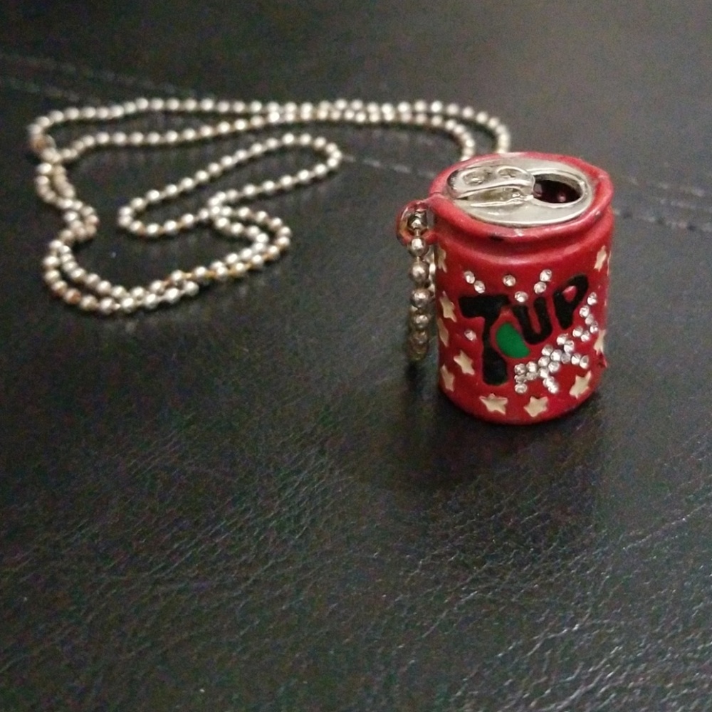 7 up soda can long necklace